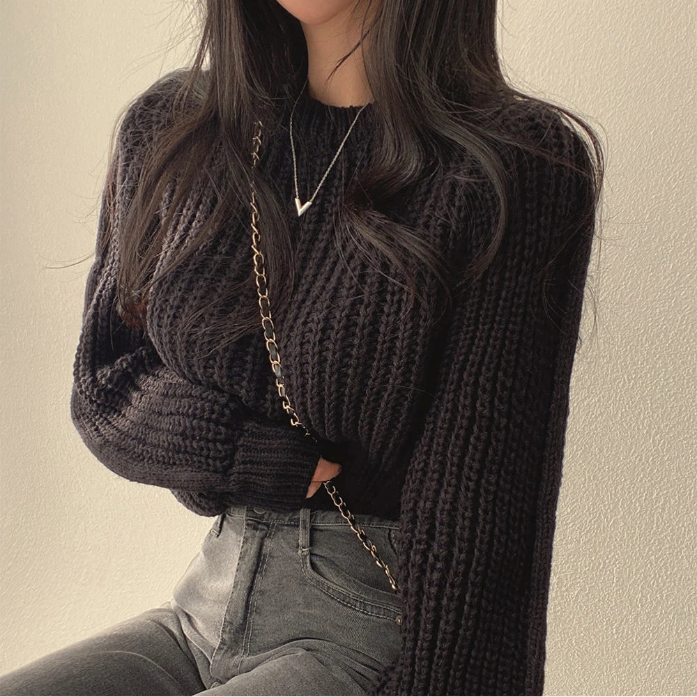 Cozy Long Knit Winter Sweater